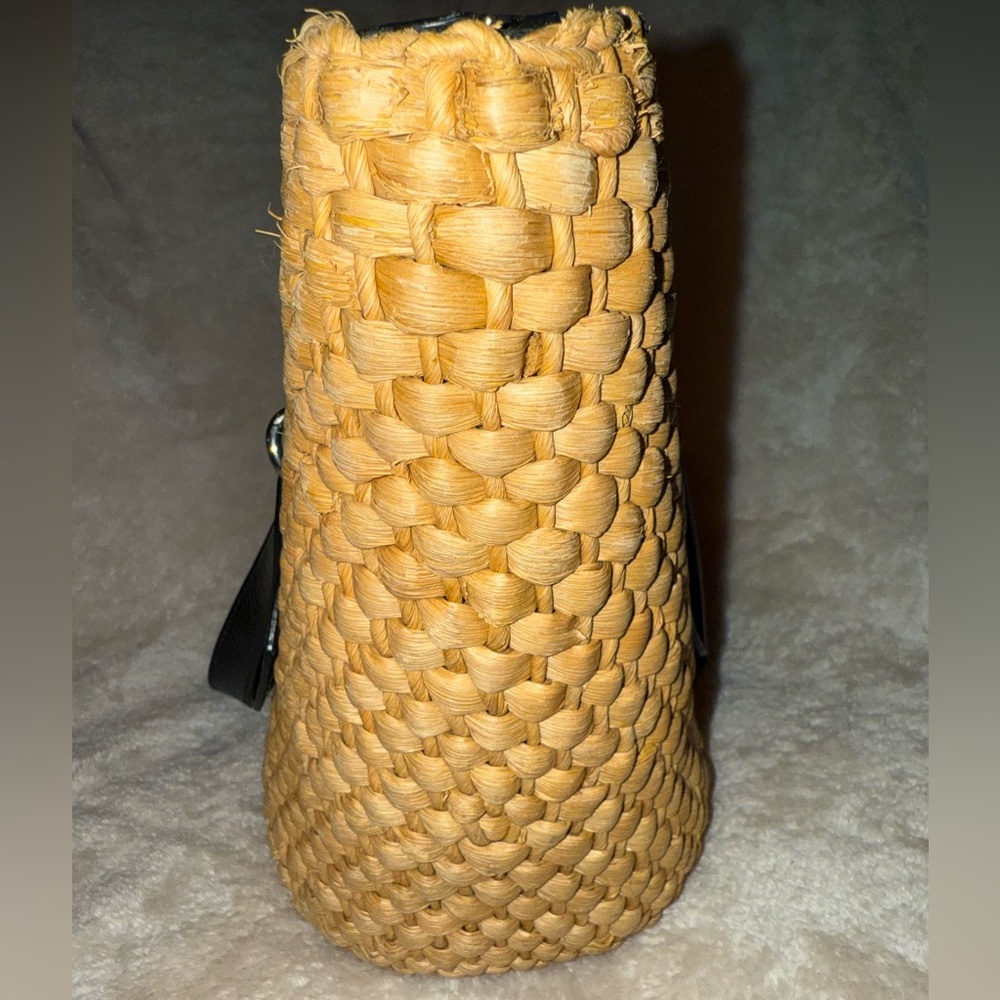 ‼️SOLD‼️Vintage Michael Kors Santorini Raffia Straw Woven Tote Shoulder Bag - Picture 6 of 14